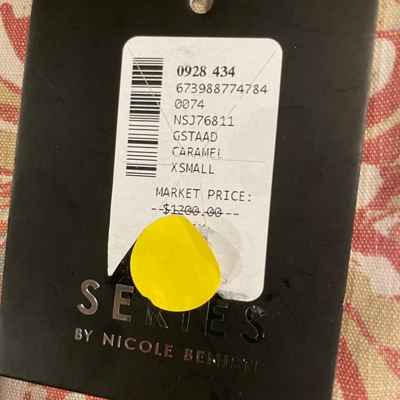 Series by Nicole Benisti NWT sz XS ( worn once -real fox fur)  -Caramel/🥂 color - Picture 15 of 17